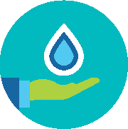water in hand icon